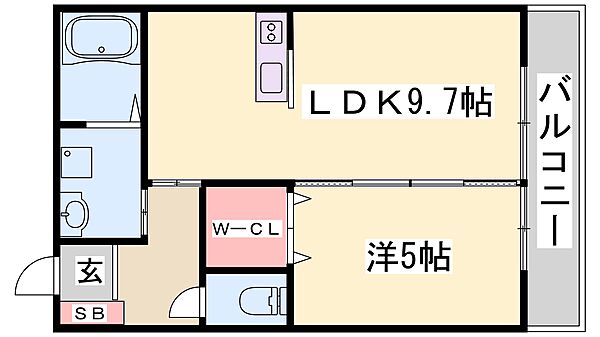 NKハイツ 201｜兵庫県姫路市書写(賃貸アパート1LDK・2階・40.99㎡)の写真 その2