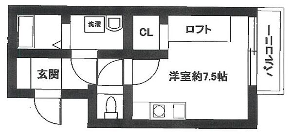 兵庫県姫路市十二所前町(賃貸マンション1K・3階・24.10㎡)の写真 その2