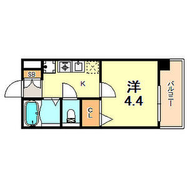 兵庫県姫路市朝日町(賃貸アパート1K・7階・17.40㎡)の写真 その2