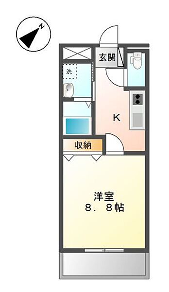 兵庫県加古川市平岡町新在家２丁目(賃貸マンション1K・1階・30.96㎡)の写真 その2