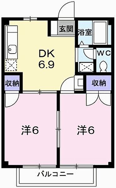 兵庫県たつの市龍野町堂本(賃貸アパート2DK・1階・40.04㎡)の写真 その2