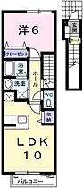 兵庫県相生市赤坂１丁目（賃貸アパート1LDK・2階・42.37㎡） その2