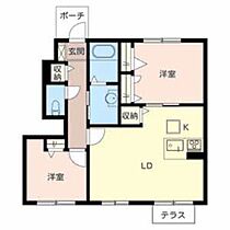 兵庫県加古郡播磨町北本荘２丁目（賃貸アパート2LDK・1階・57.75㎡） その2