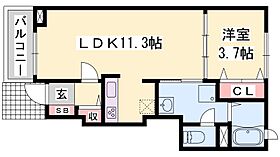 兵庫県姫路市西庄（賃貸アパート1LDK・1階・37.13㎡） その2