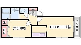 兵庫県姫路市北八代１丁目（賃貸アパート1LDK・2階・44.18㎡） その2