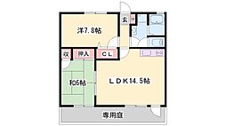 サン・ロワール 2LDKの間取図画像