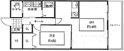 グランツ野里 1LDKの間取図画像
