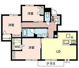 シャーメゾン稲美 3LDKの間取図画像