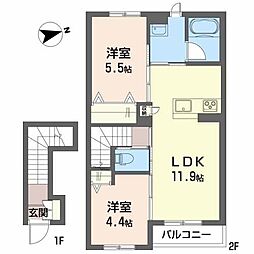 シャーメゾンコタニ 2LDKの間取図画像