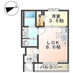 アヴェリア 1LDKの間取図画像