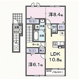 フレッシュリー 2LDKの間取図画像