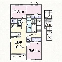 フレッシュリー 2LDKの間取図画像