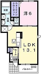 ポパイ 1LDKの間取図画像