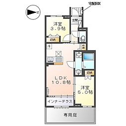 ヴィラ ステートリー 2LDKの間取図画像