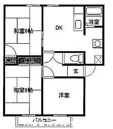 ハイツどりーむ 3DKの間取図画像