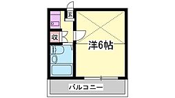 プレナードみき 1Kの間取図画像