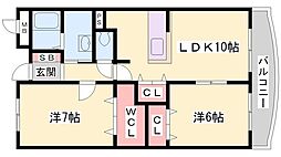 フラッツ・アイ2 2LDKの間取図画像