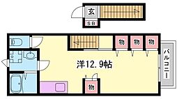 プランドールS ワンルームの間取図画像