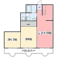 メゾン手柄 2LDKの間取図画像