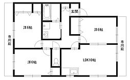 アピアス姫路B 3LDKの間取図画像