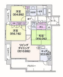 ファインベール守口 3LDKの間取図画像