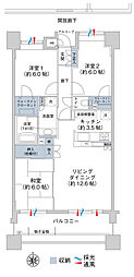 サンデュエル上田 3LDKの間取図画像