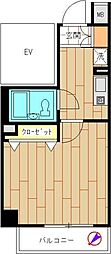 アリーチェ高田馬場 1Kの間取図画像