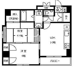 カテリーナ千駄木 2LDKの間取図画像