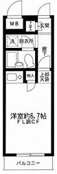 品川大井町スカイレジテル ワンルームの間取図画像