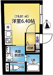 RICHA南千住 ワンルームの間取図画像