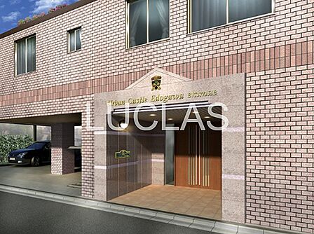 落ち着いた色調の外壁が、住まいの品格を感じさせるエントランス。日々の暮らしに安らぎと信頼をもたらします。