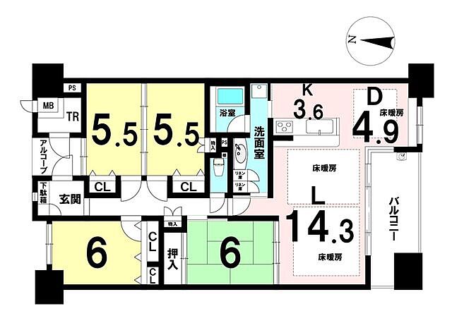 間取り ラドーニ甚目寺大地の館 3階/-