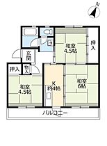 UR梅ノ木  ｜ 福岡県遠賀郡水巻町梅ノ木団地（賃貸マンション3K・3階・52.24㎡） その2