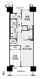 リバーガーデンECOシティ−アリスの森− 2LDKの間取り