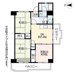 UR都市機構豊島五丁目団地8号棟 3DKの間取図画像