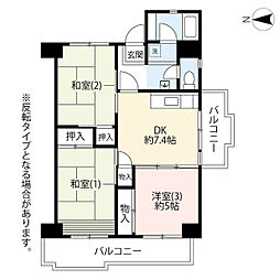 UR都市機構豊島五丁目団地8号棟 3DKの間取図画像