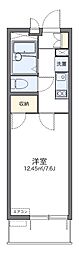 レオパレスWind2 1Kの間取図画像
