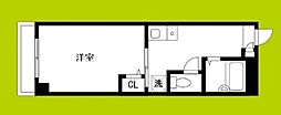 ラクシュミー田川 1階1Kの間取り