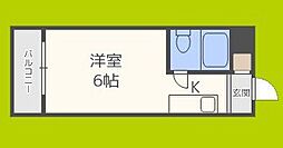 メゾン・ド・スラン 1階ワンルームの間取り