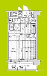 プレサンス鶴橋トレヴィエ 10階1LDKの間取り