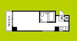 ローズマンション今里 1DKの間取図画像