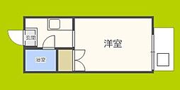 カツタビルディング5号館 7階1Kの間取り