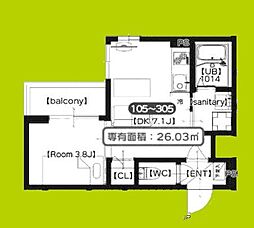 間取図画像 1DK
