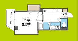 みおつくし京橋 5階1Kの間取り