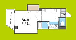 みおつくし京橋 9階1Kの間取り