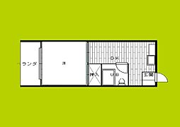 エクセレンスハイツ 5階1DKの間取り