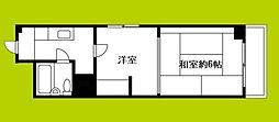 白倉マンション 2Kの間取図画像