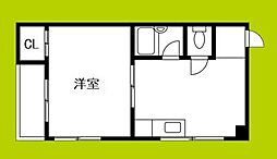 マンションサンシティ平野 1DKの間取図画像