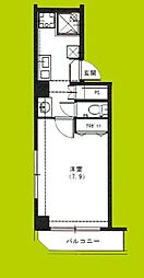 パティオス豊里館 ワンルームの間取図画像