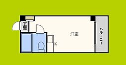 銀玉ハイツ ワンルームの間取図画像